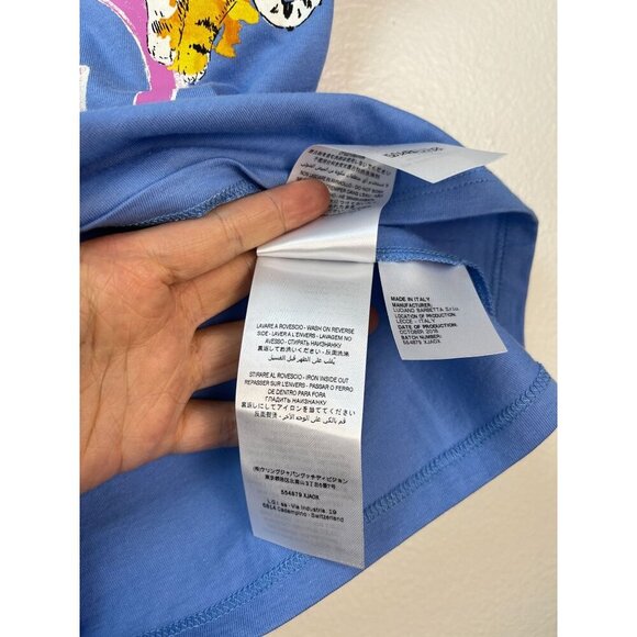 NWT Gucci GG winged tiger t-shirt in blue Size 4 - Picture 8 of 9